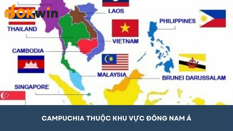 Campuchia có vị trí địa lý tại khu vực Đông Nam Á